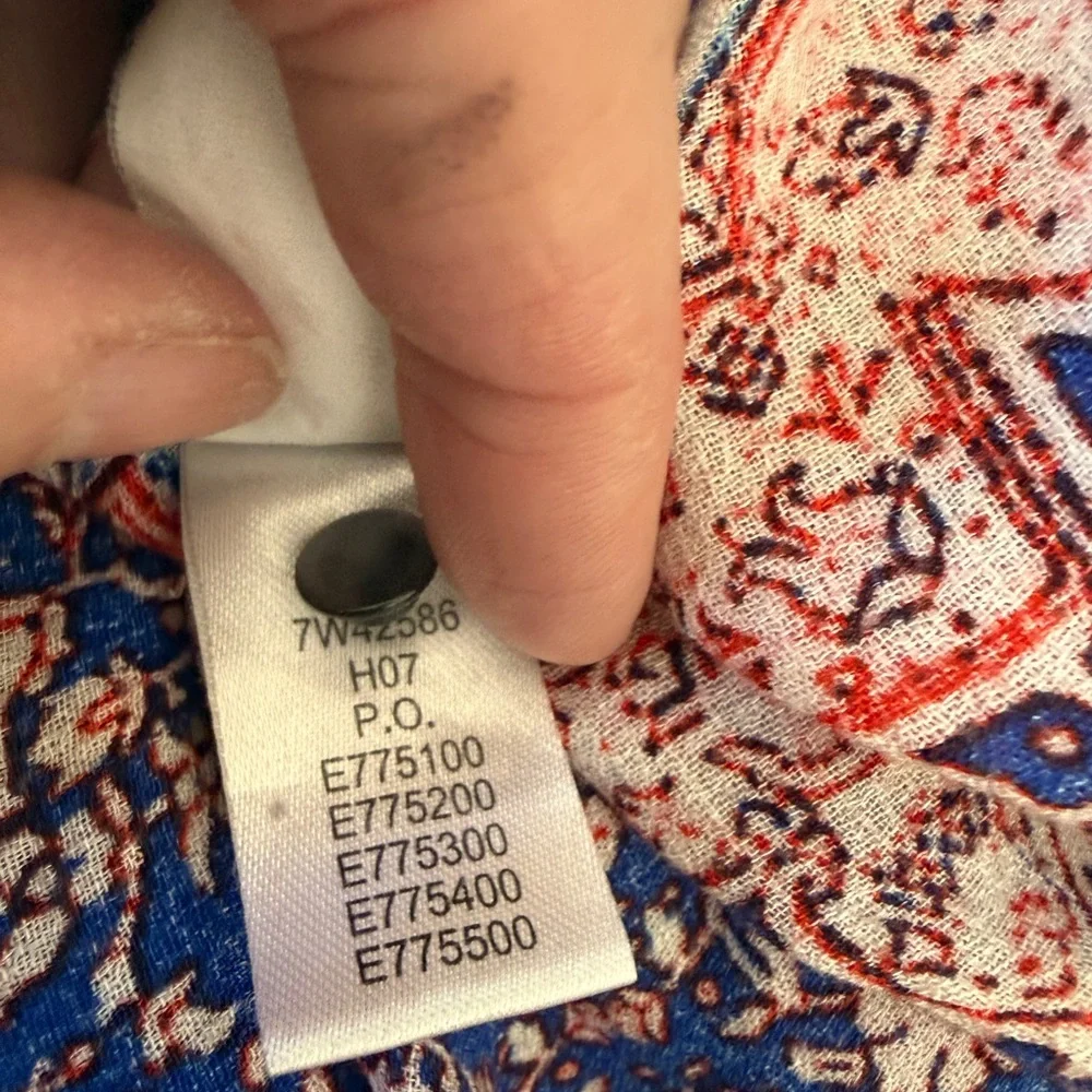 Lucky Brand Boho Mixed Print Tunic | Floral Paisley Viscose Top Size L - Picture 4 of 6